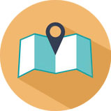 Mapa so značkou – územie - poloha